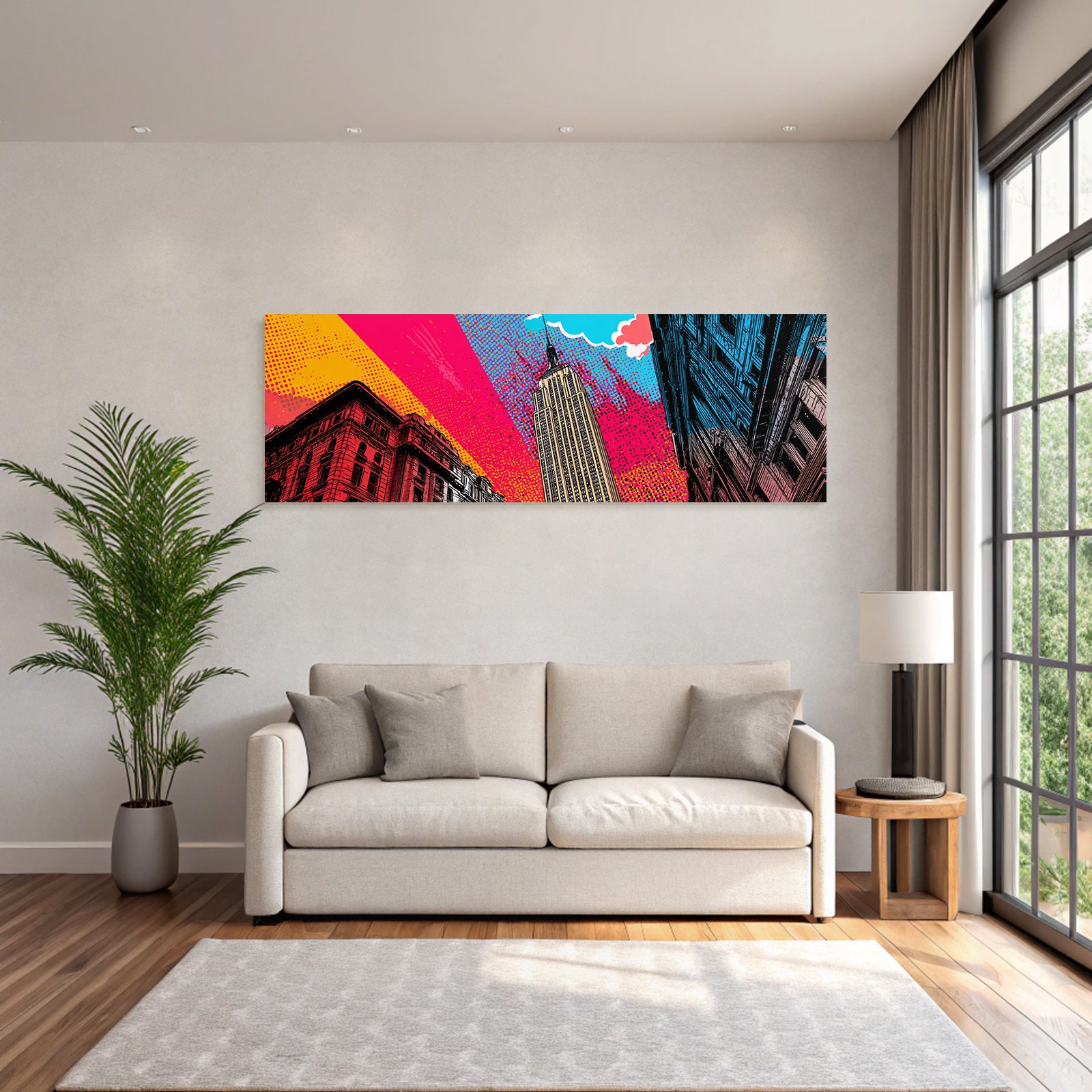 PopArt Lebendige Digital Art Empire State Gebaeude