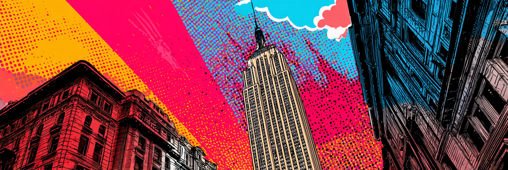PopArt Lebendige Digital Art Empire State Gebaeude | Pop Art | Stilrichtungen
