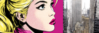 PopArt Popart Frau Und Realistische Stadtlandschaft | Pop Art | Stilrichtungen