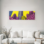 PopArt Stilisierte Skyline Mit Bunter Stadtansicht Im Popart Stil