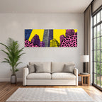 PopArt Stilisierte Skyline Mit Bunter Stadtansicht Im Popart Stil
