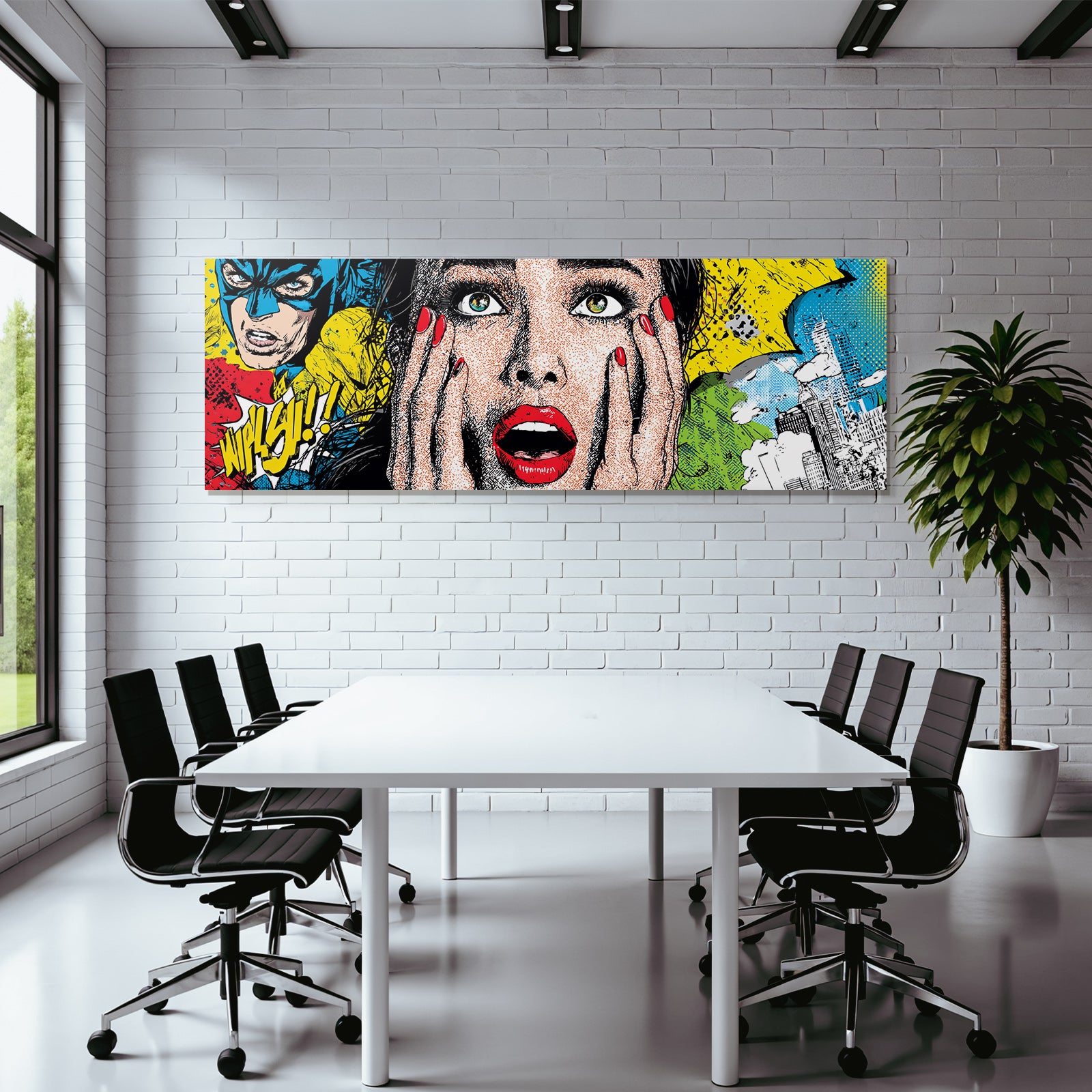PopArt Superheldin Überraschung Comic Aktion