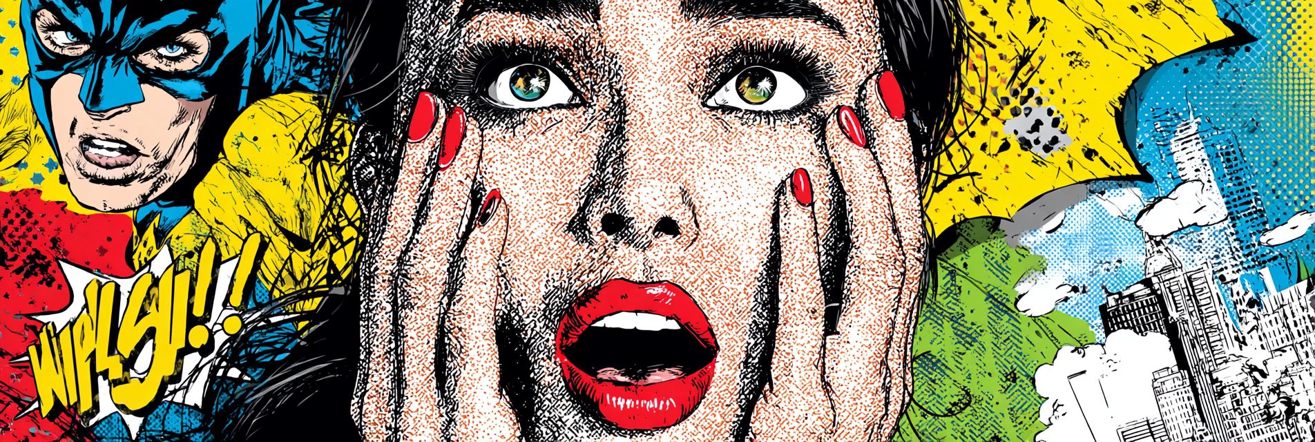 PopArt Superheldin Überraschung Comic Aktion | Pop Art | Stilrichtungen