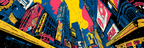 PopArt Urbanes Städtebild Comicstil Times Square Neonlichter | Pop Art | Stilrichtungen