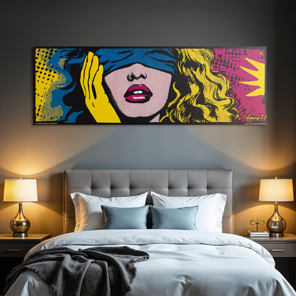 PopArt Frau Mit Verdeckten Augen