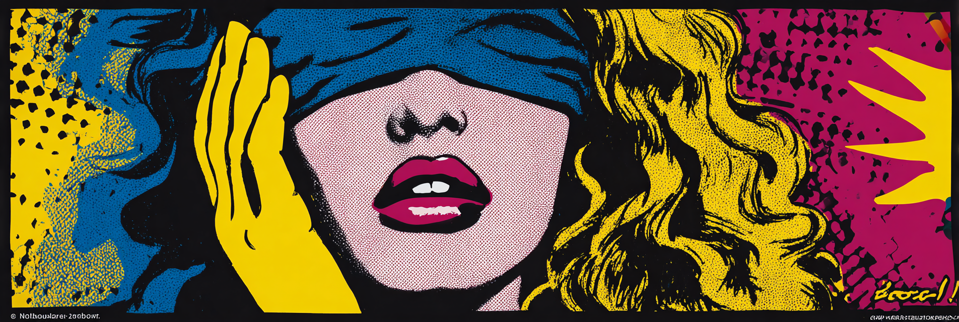 PopArt Frau Mit Verdeckten Augen | Pop Art | Stilrichtungen