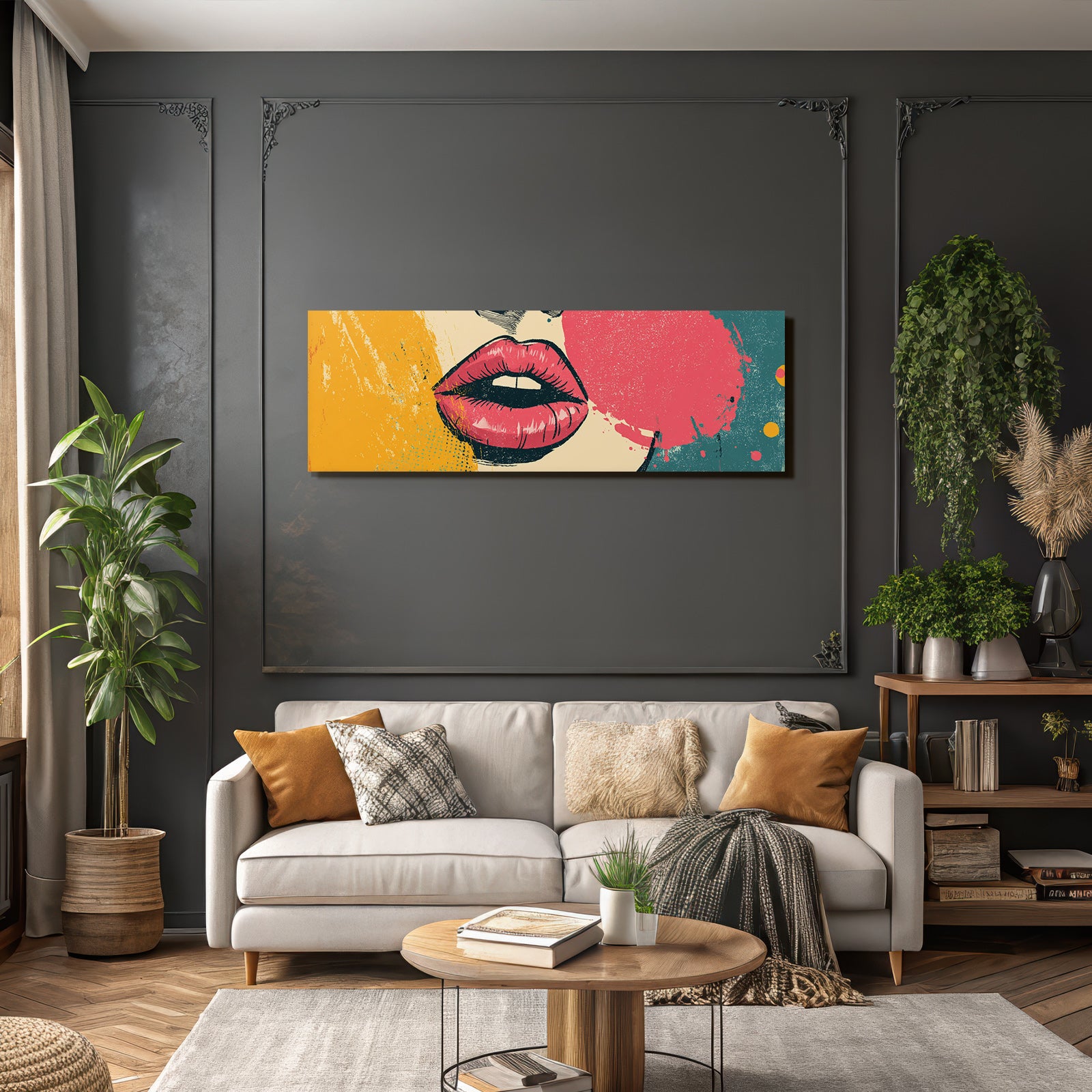PopArt Kunstvolle Lippenillustration