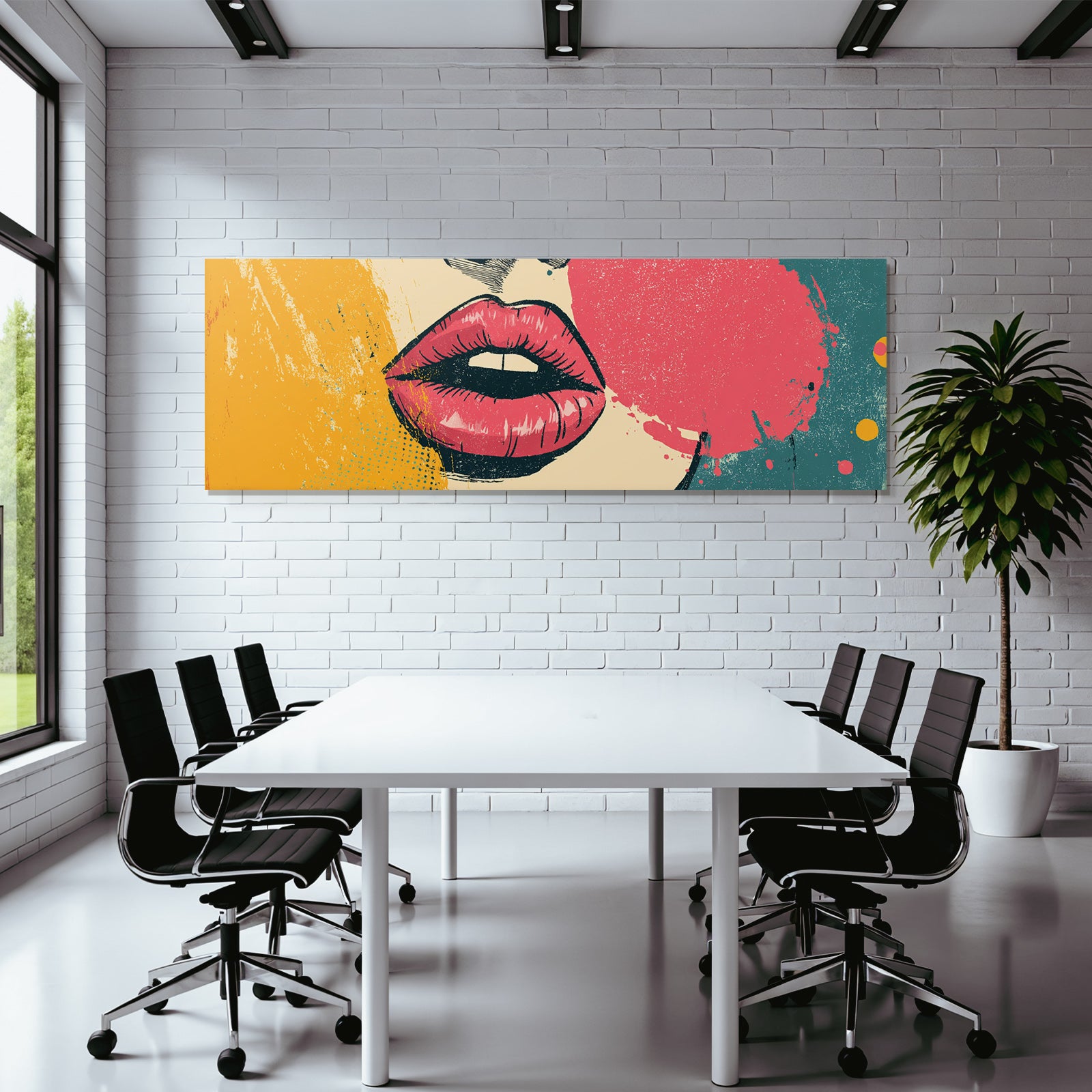 PopArt Kunstvolle Lippenillustration