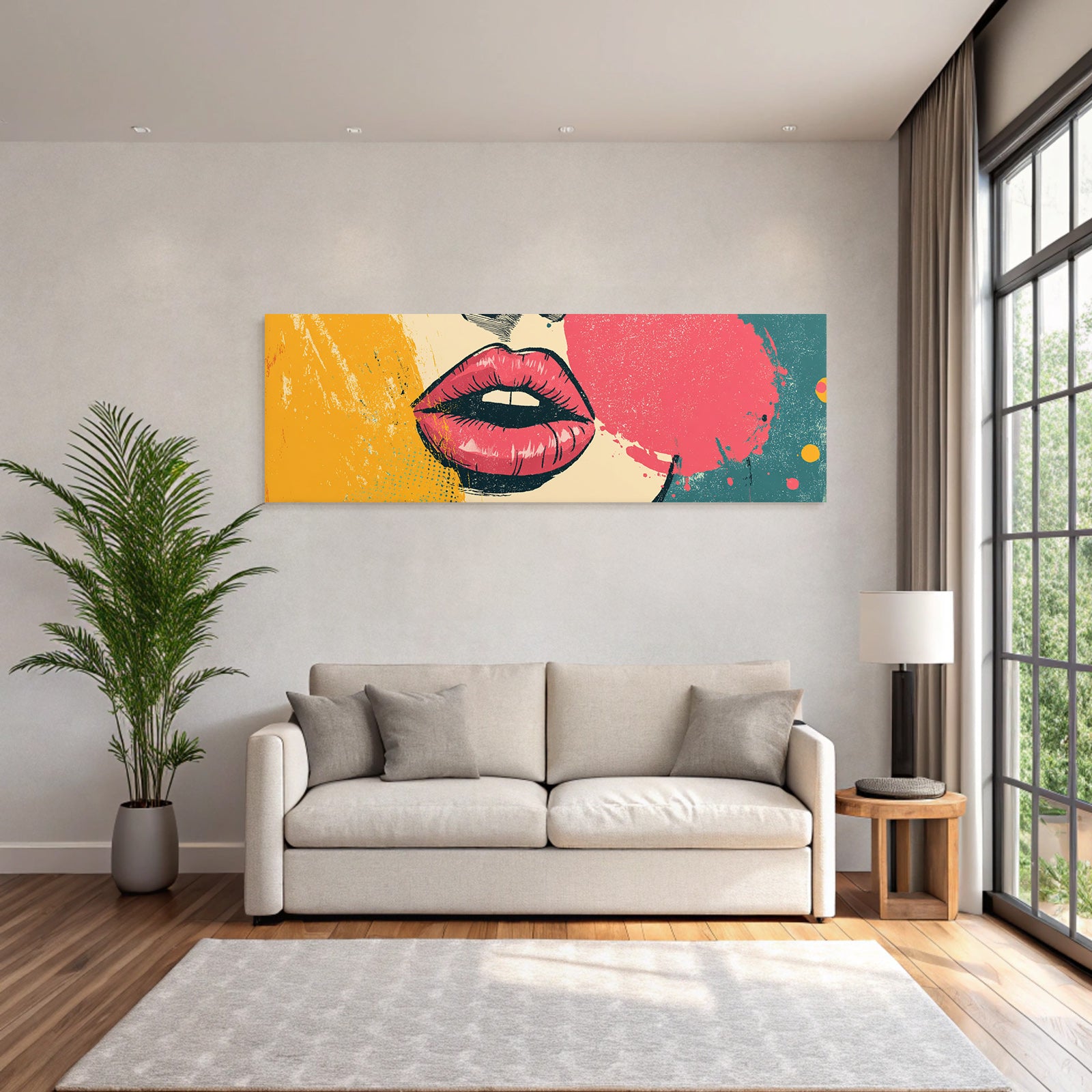 PopArt Kunstvolle Lippenillustration