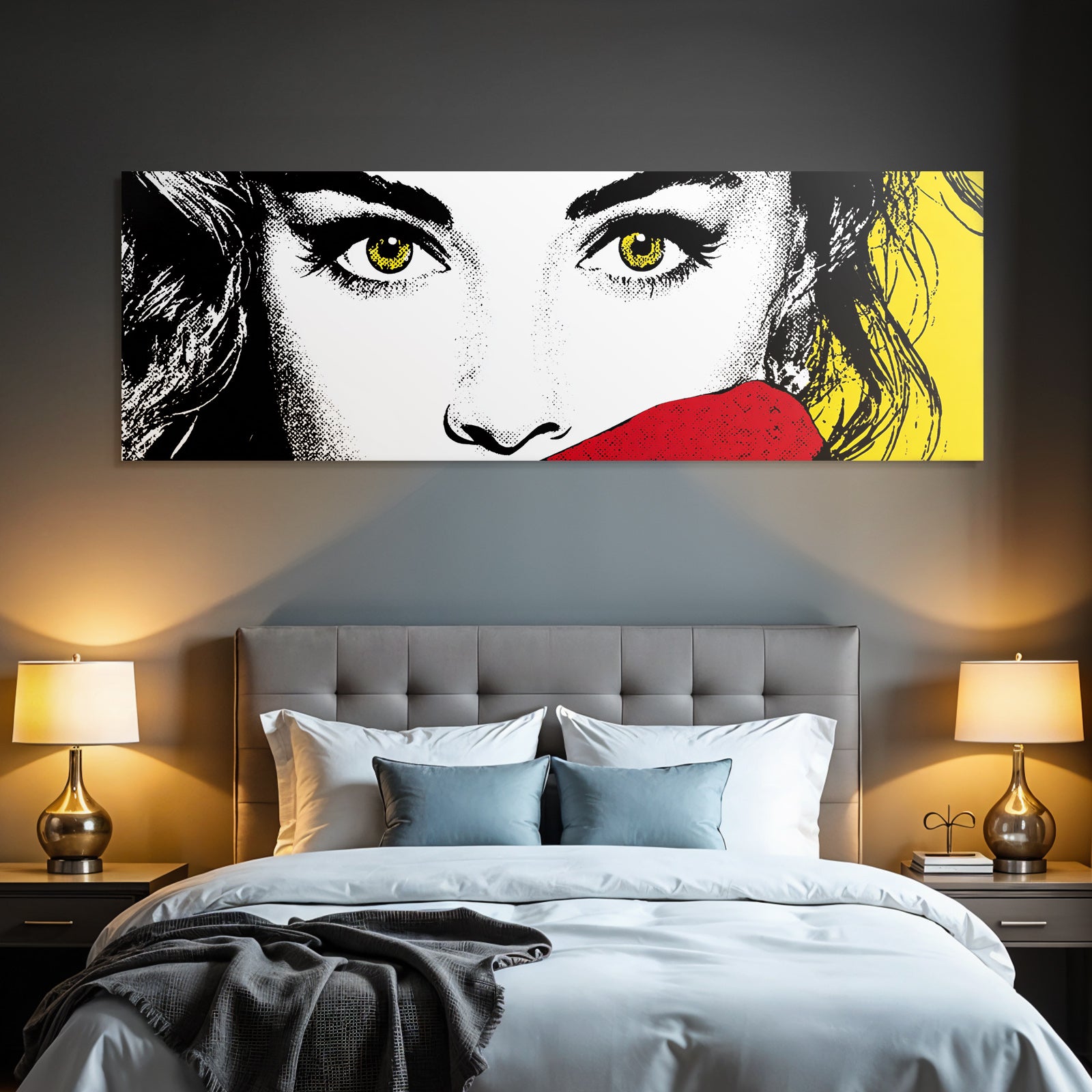PopArt Nahaufnahme Personengesicht Stil Lebendige Farben