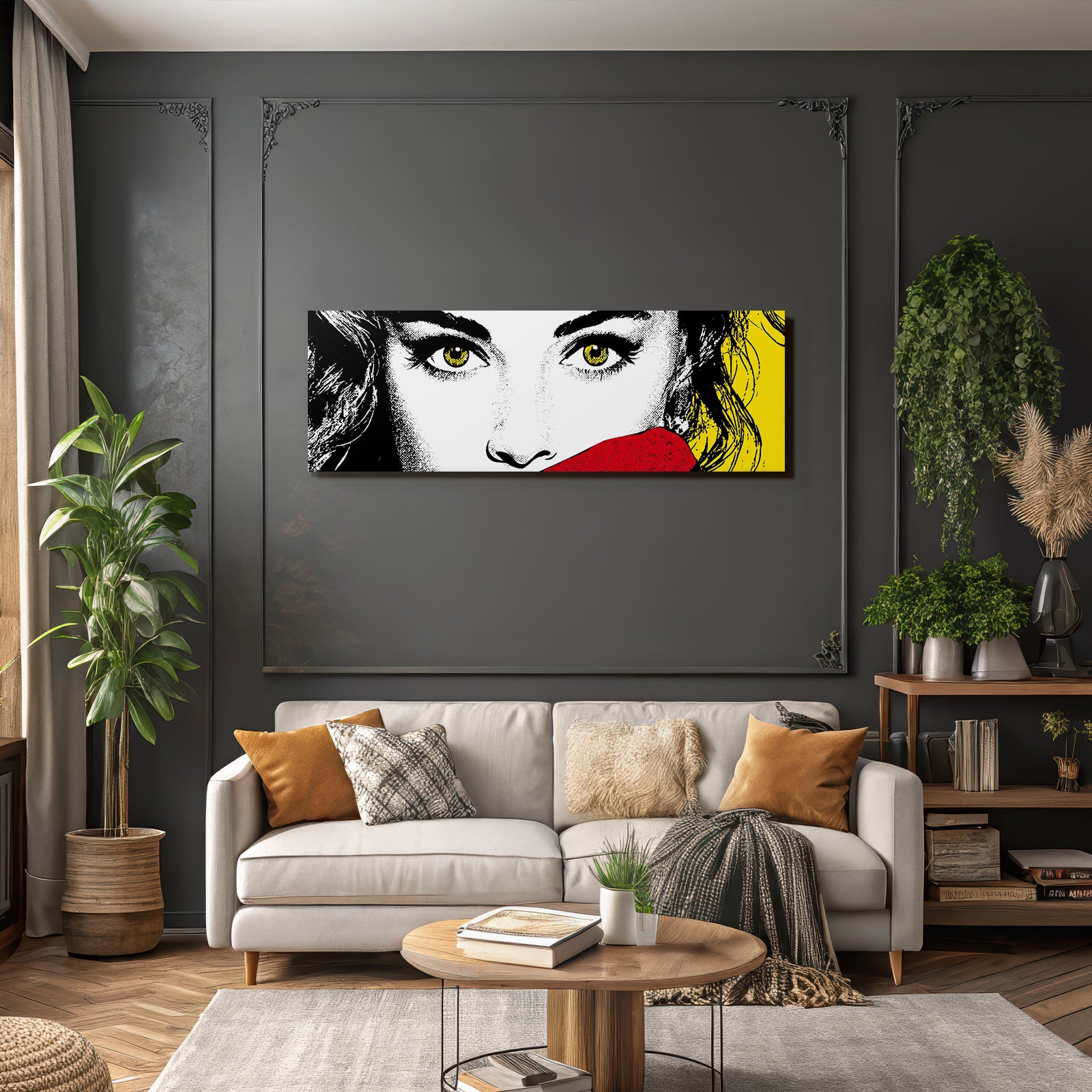 PopArt Nahaufnahme Personengesicht Stil Lebendige Farben