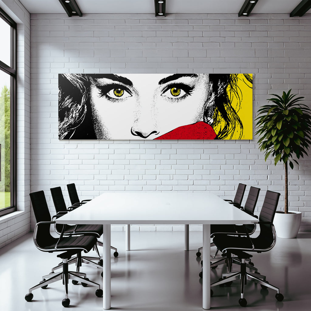 PopArt Nahaufnahme Personengesicht Stil Lebendige Farben