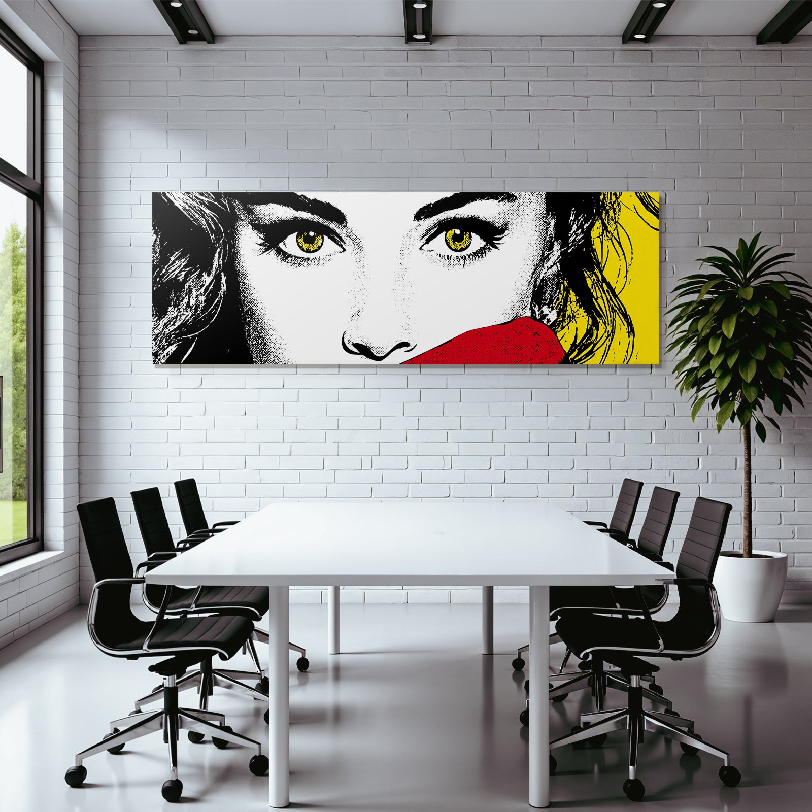 PopArt Nahaufnahme Personengesicht Stil Lebendige Farben