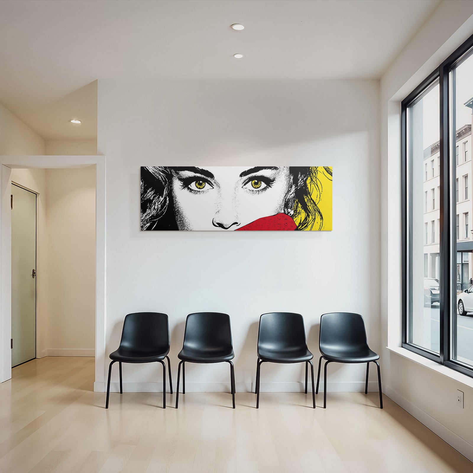 PopArt Nahaufnahme Personengesicht Stil Lebendige Farben