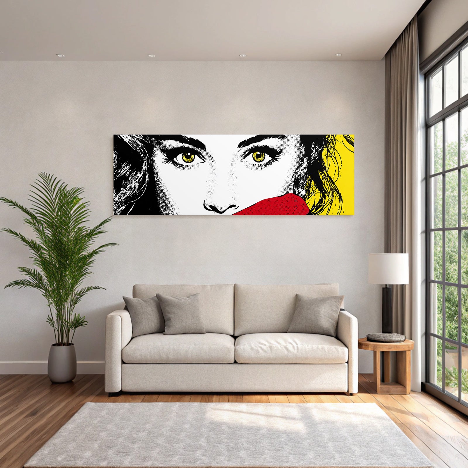 PopArt Nahaufnahme Personengesicht Stil Lebendige Farben