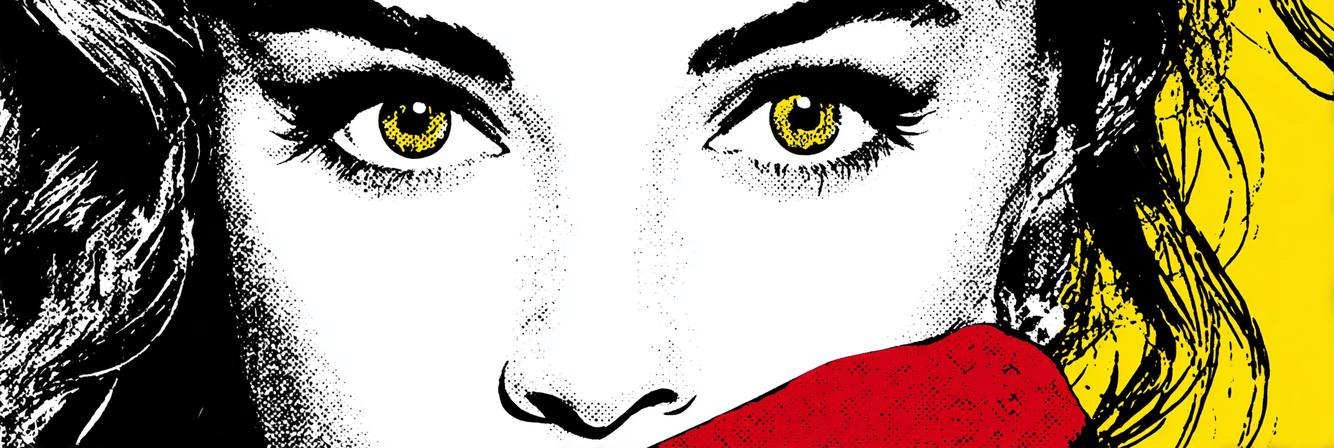 PopArt Nahaufnahme Personengesicht Stil Lebendige Farben | Pop Art | Stilrichtungen