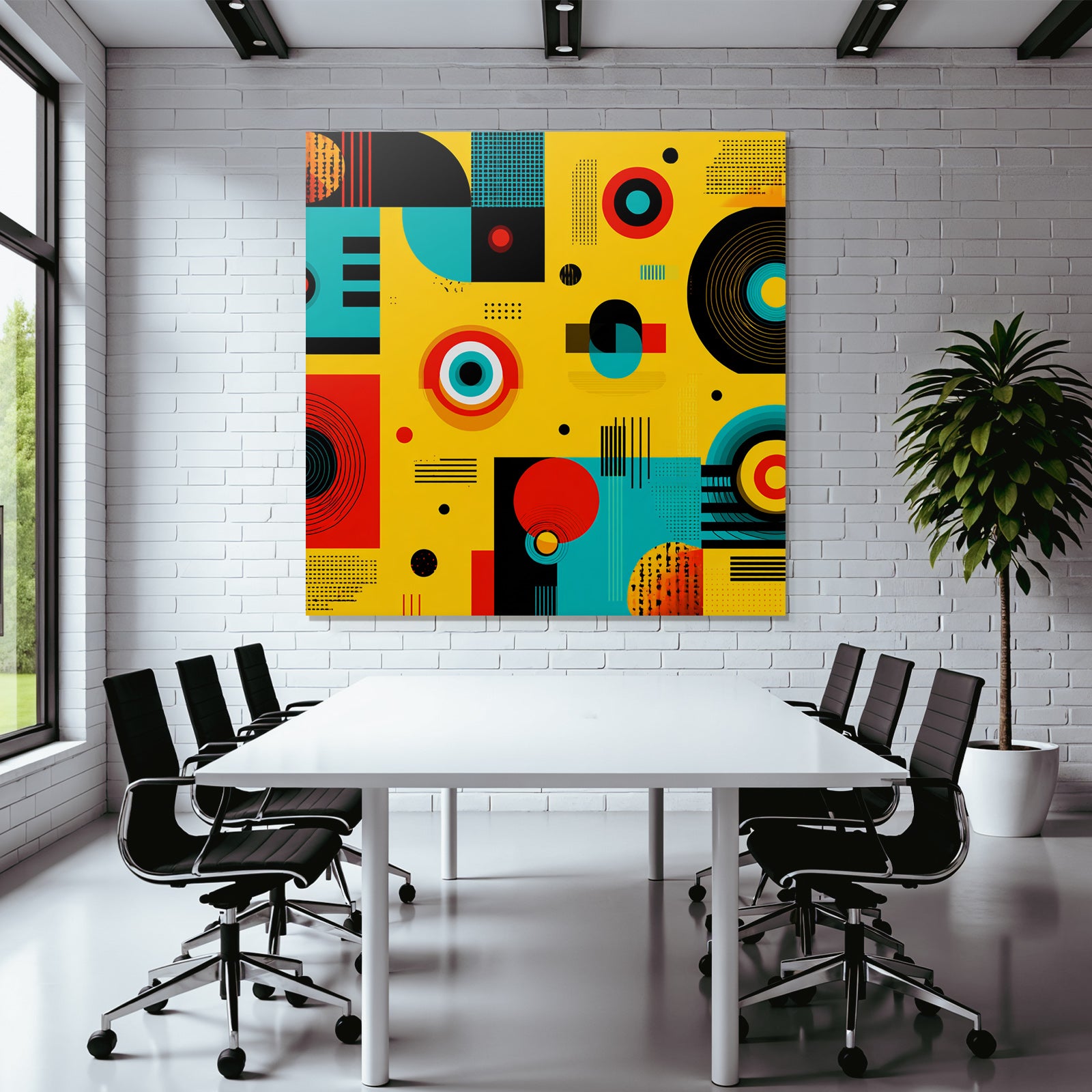 PopArt Abstraktes Muster Mit Geometrischen Formen Und Lebhafter Farben