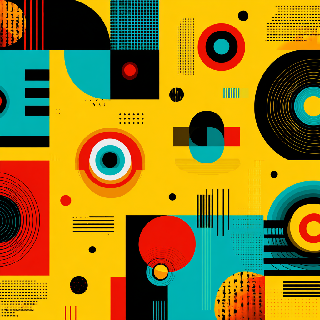 PopArt Abstraktes Muster Mit Geometrischen Formen Und Lebhafter Farben | Pop Art | Stilrichtungen