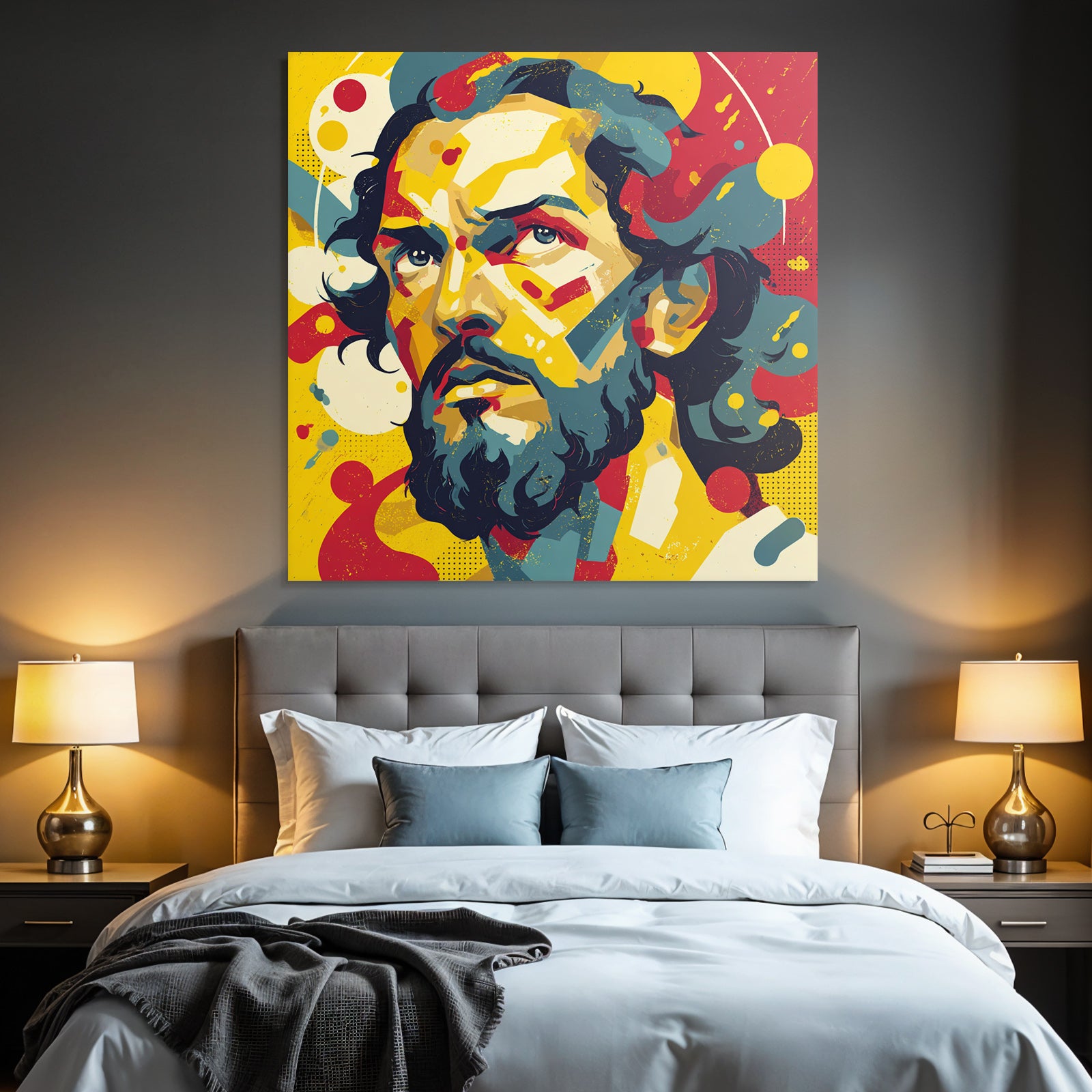 PopArt Abstraktes Porträt Des Mannes