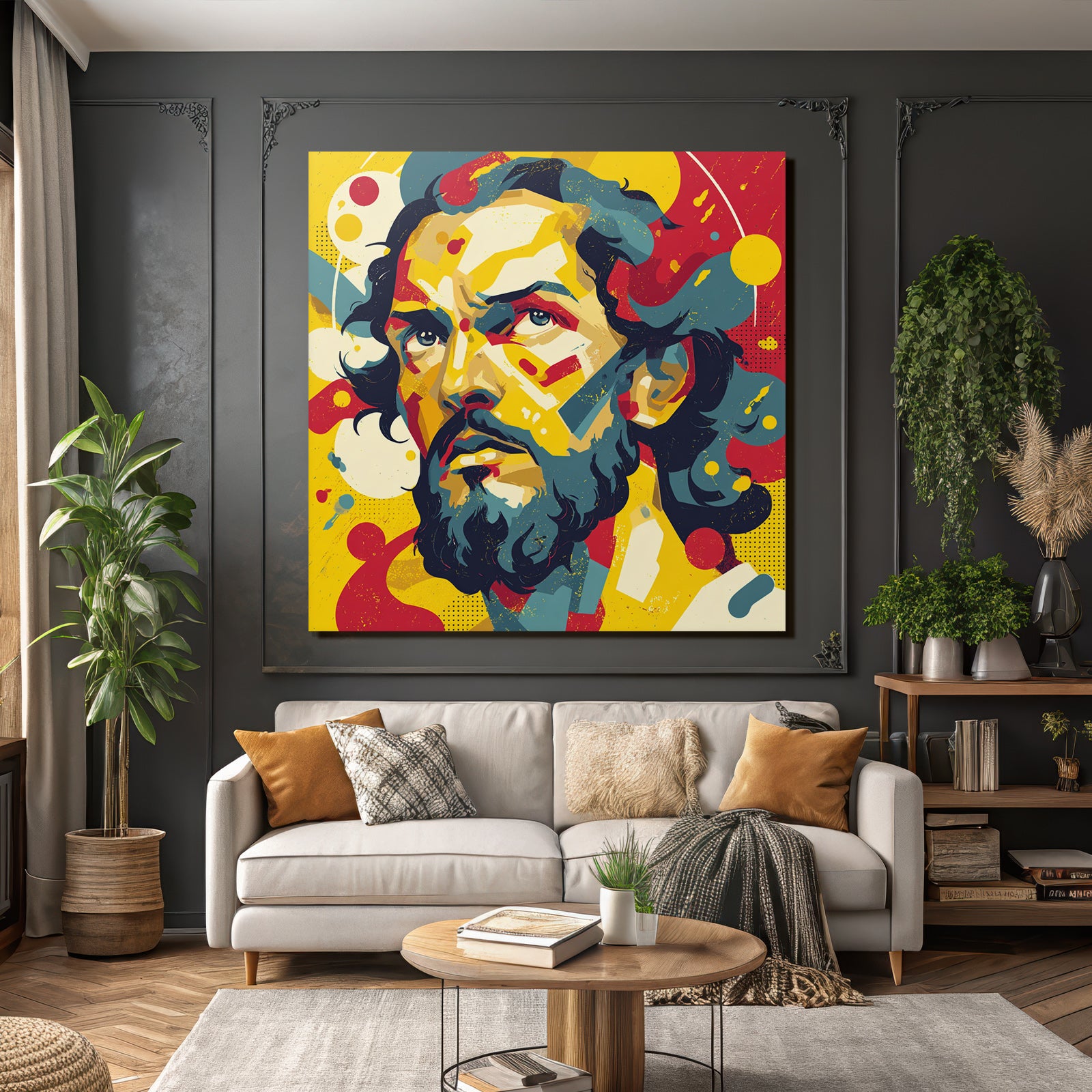 PopArt Abstraktes Porträt Des Mannes