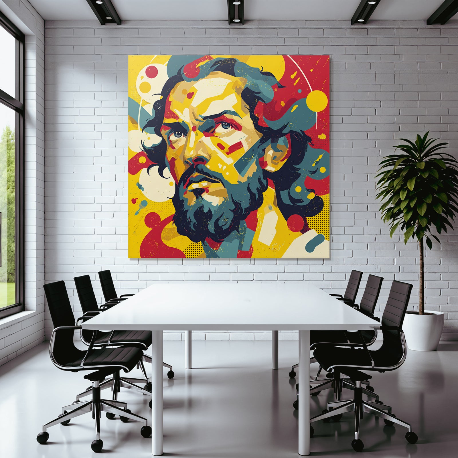 PopArt Abstraktes Porträt Des Mannes
