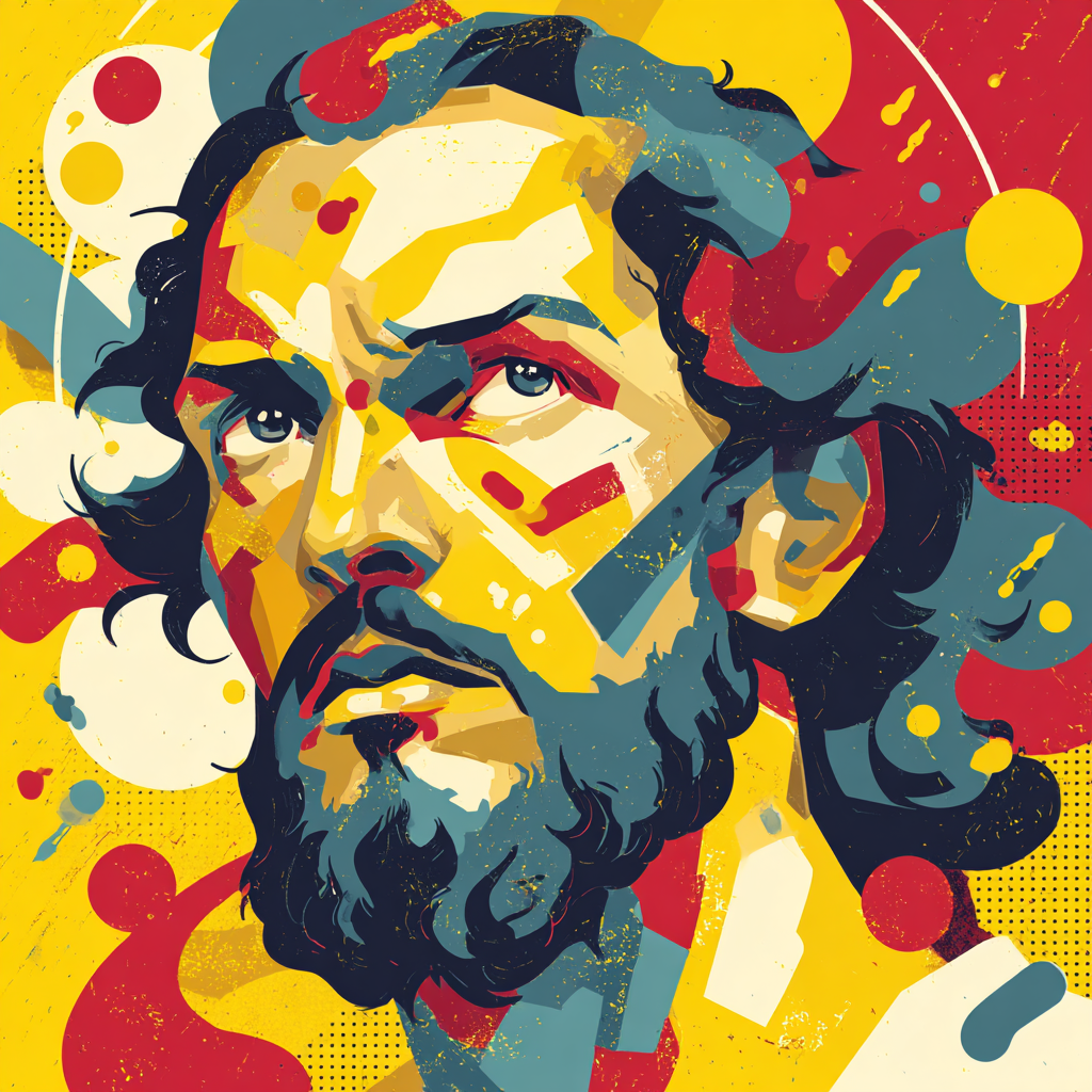 PopArt Abstraktes Porträt Des Mannes | Pop Art | Stilrichtungen