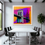 PopArt Bunte Brooklyn Brücke Pop Kunst