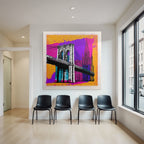 PopArt Bunte Brooklyn Brücke Pop Kunst