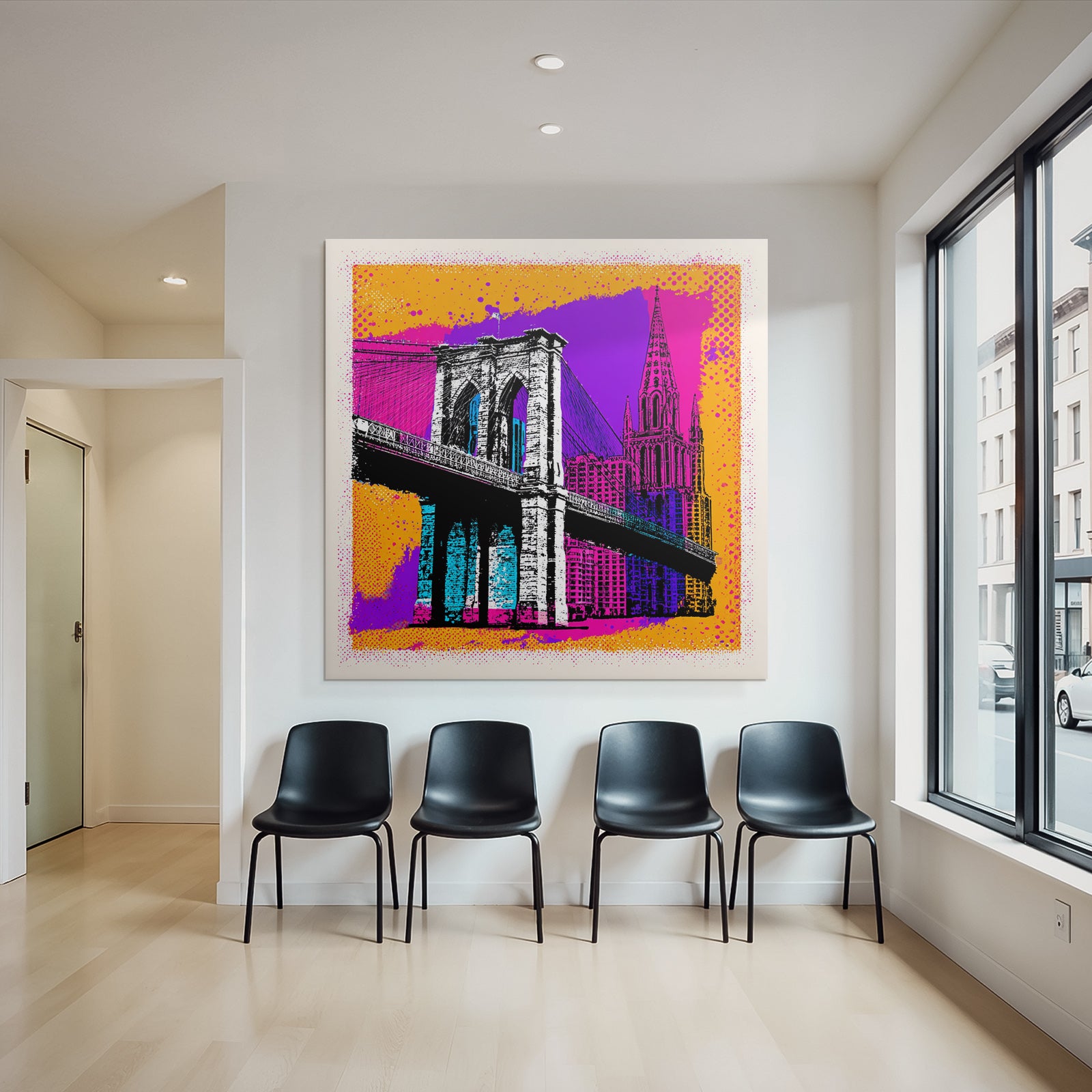 PopArt Bunte Brooklyn Brücke Pop Kunst