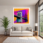 PopArt Bunte Brooklyn Brücke Pop Kunst