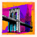 PopArt Bunte Brooklyn Brücke Pop Kunst | Pop Art | Stilrichtungen