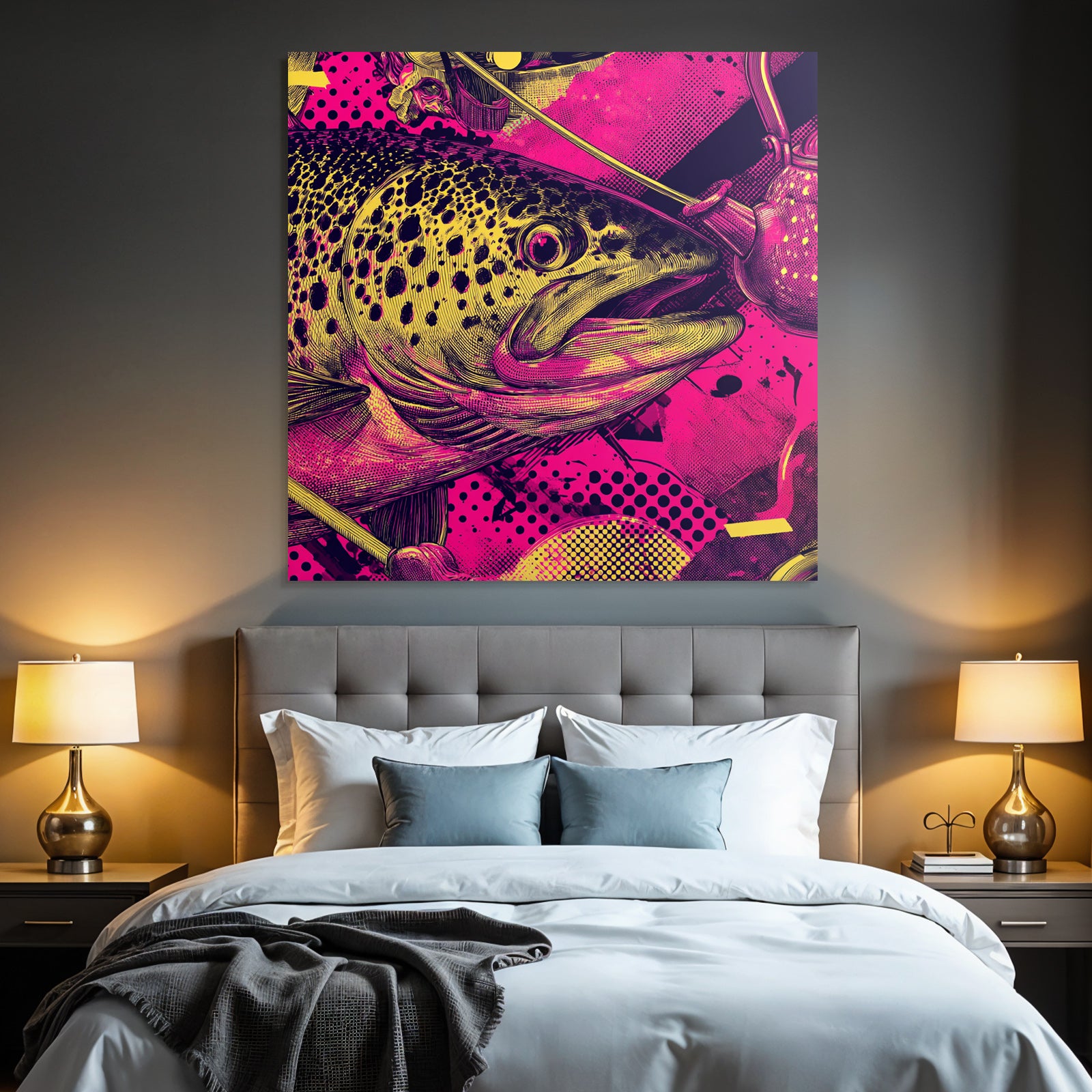 PopArt Bunte Forelle Illustration