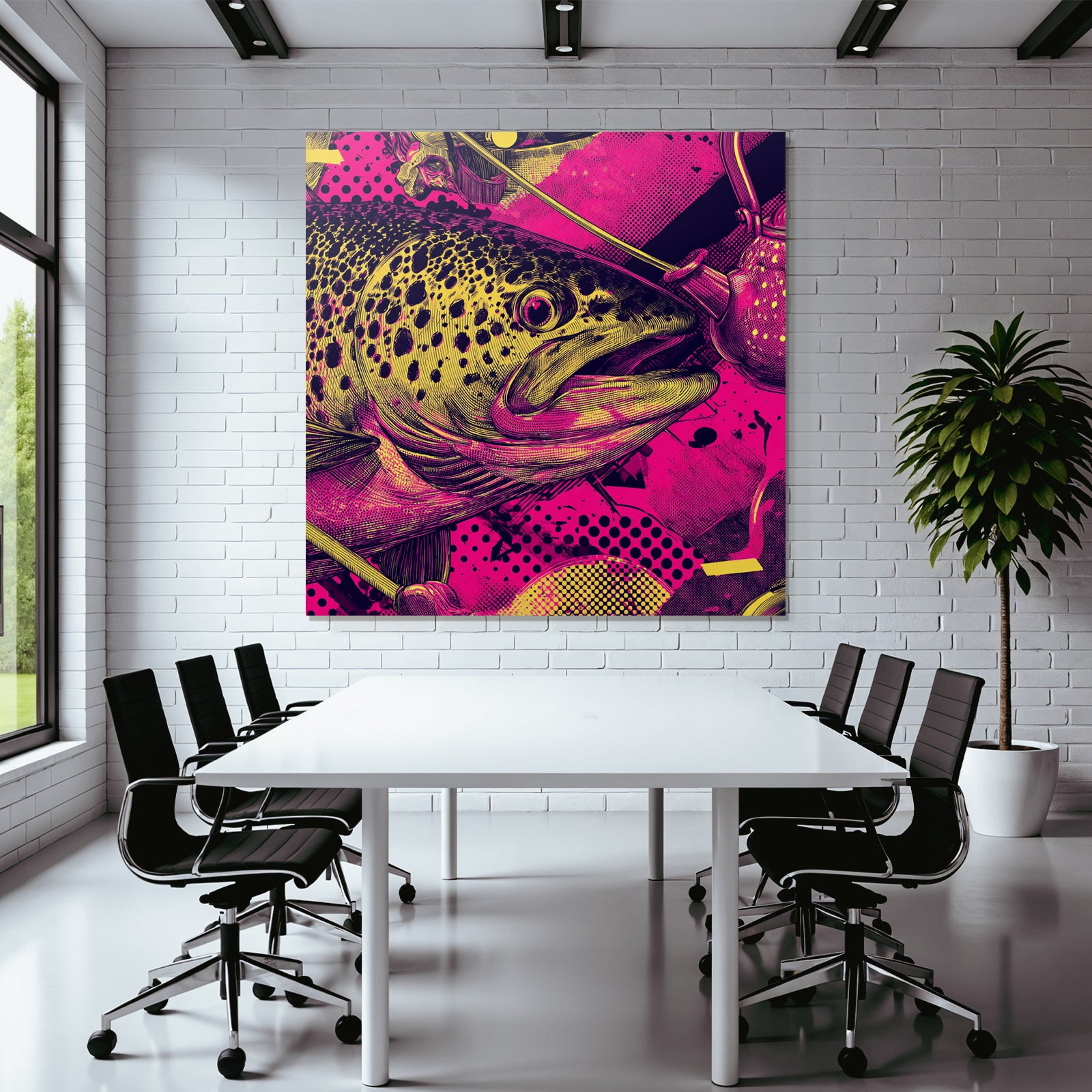 PopArt Bunte Forelle Illustration