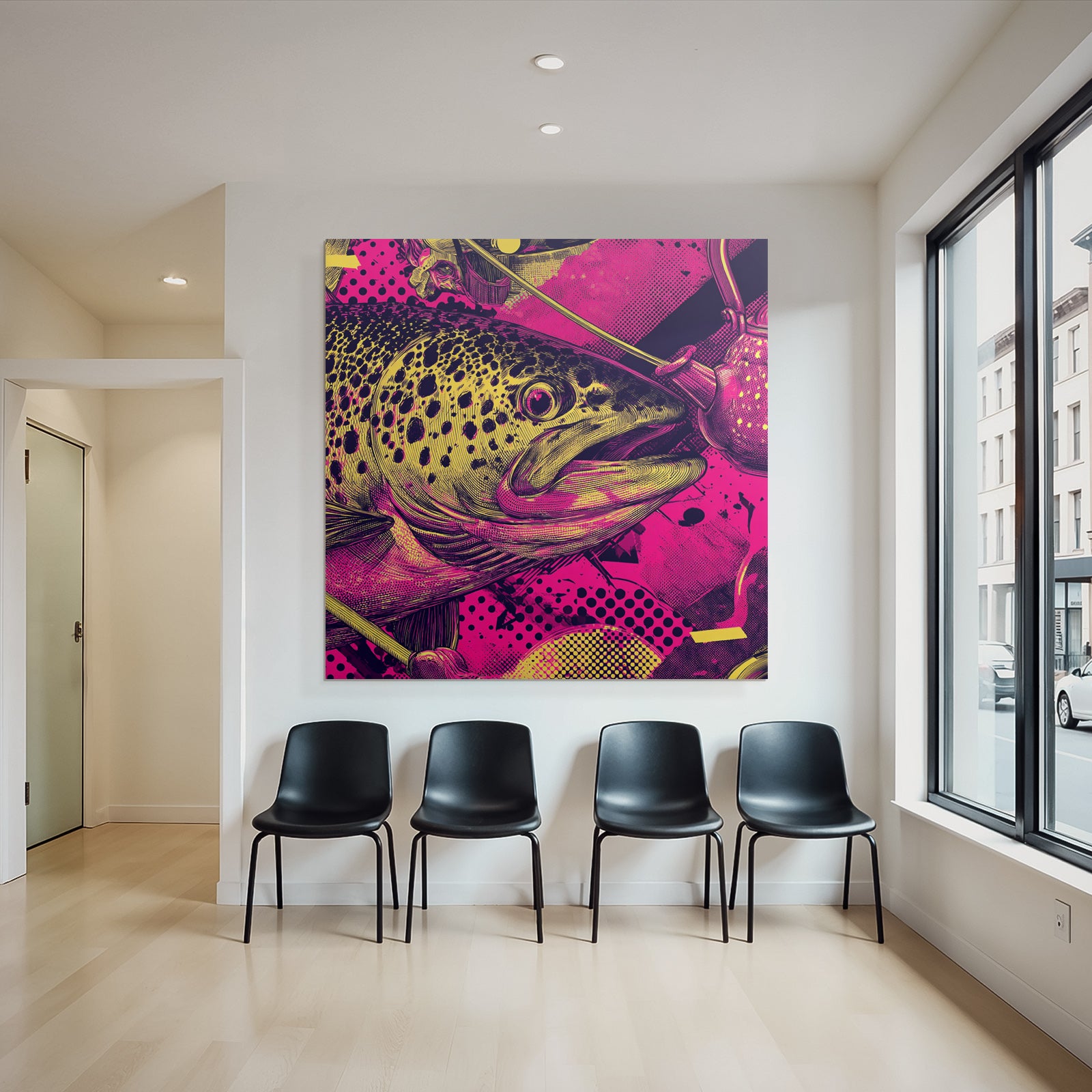 PopArt Bunte Forelle Illustration