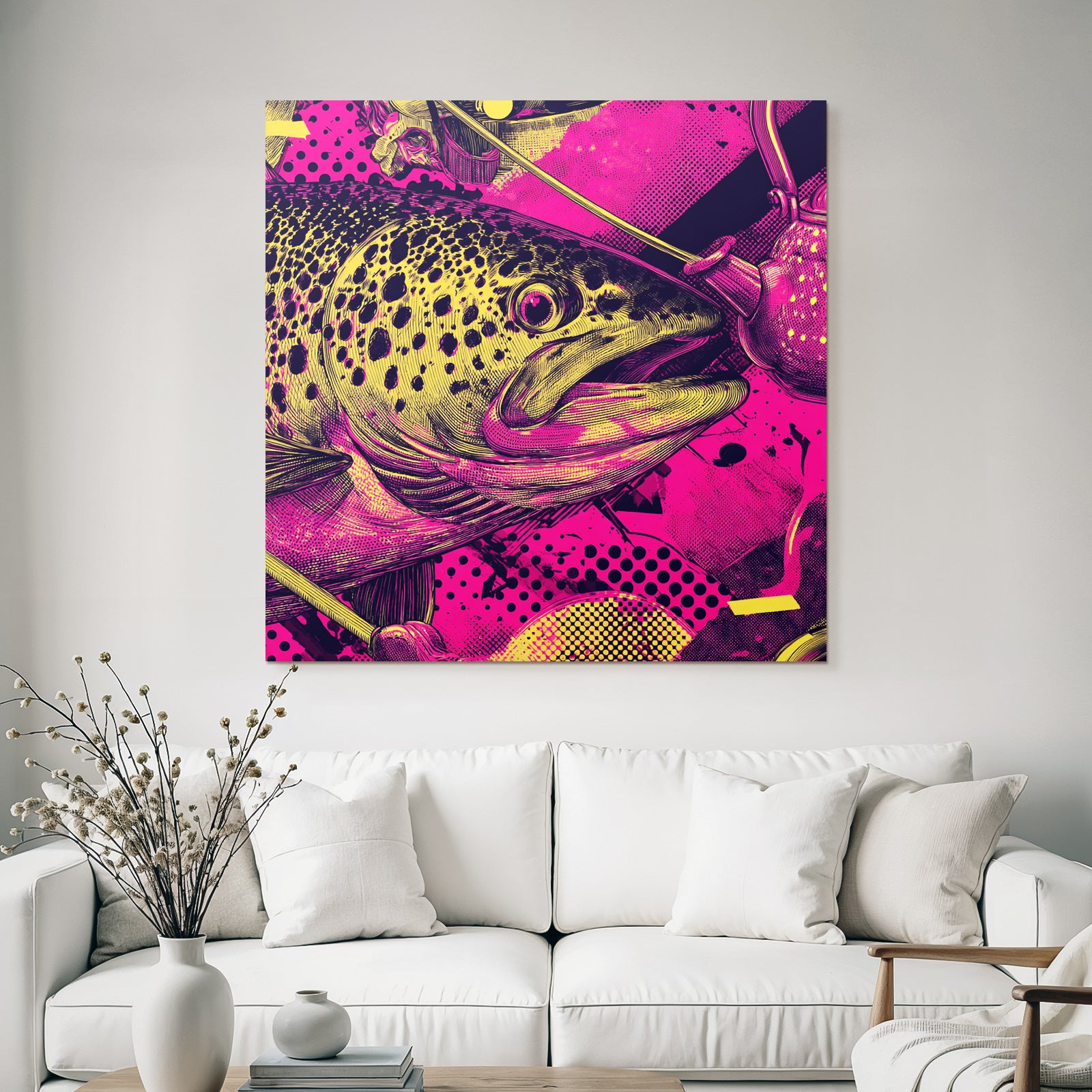 PopArt Bunte Forelle Illustration