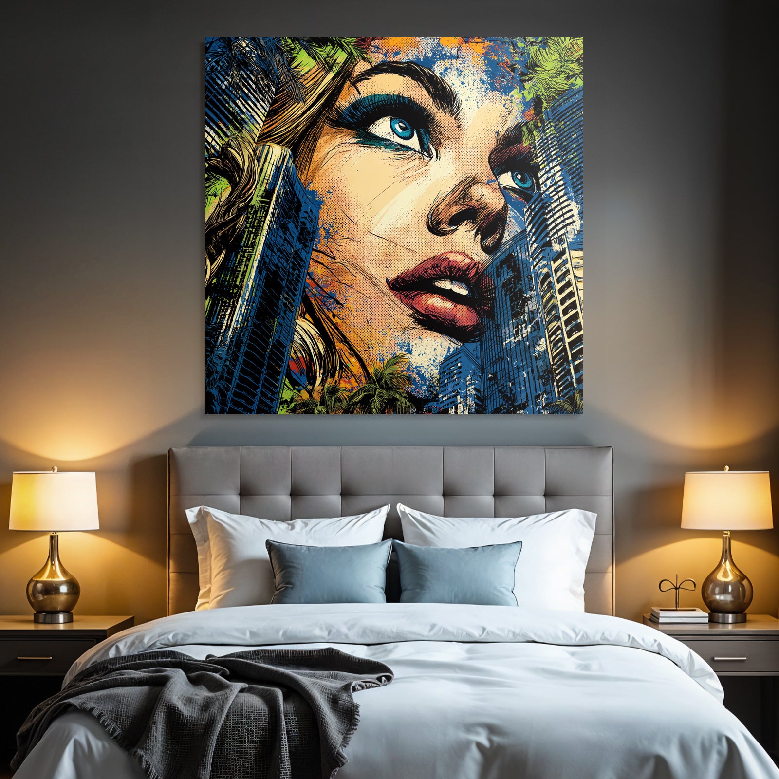 PopArt Fraünportrait Stadt Natur Kunst