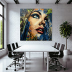 PopArt Fraünportrait Stadt Natur Kunst