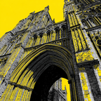 PopArt Kathedrale Blick Von Unten Mit Gelben Akzenten | Pop Art | Stilrichtungen