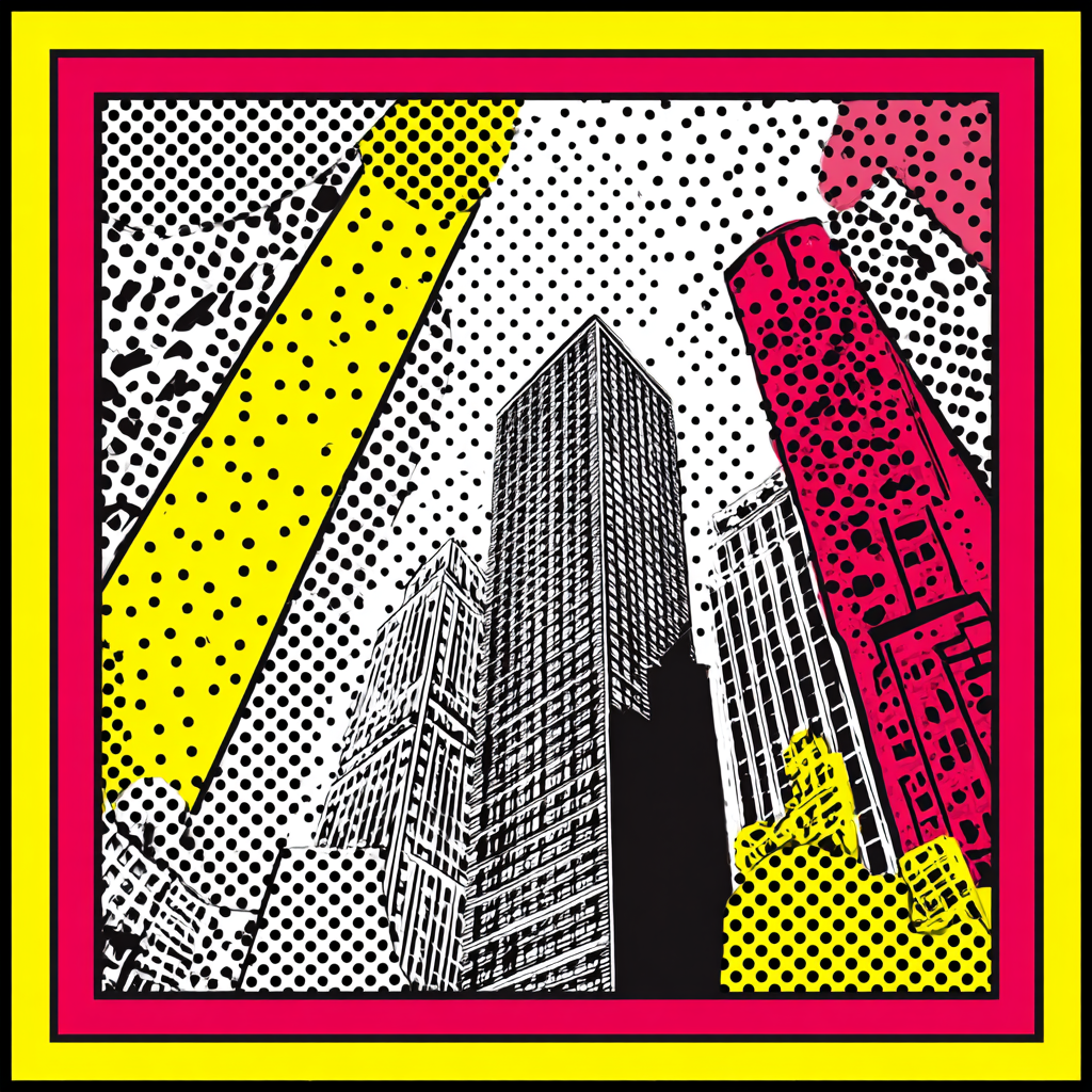PopArt Moderne Stadtlandschaft Mit Hochhaeusern Im Stil | Pop Art | Stilrichtungen