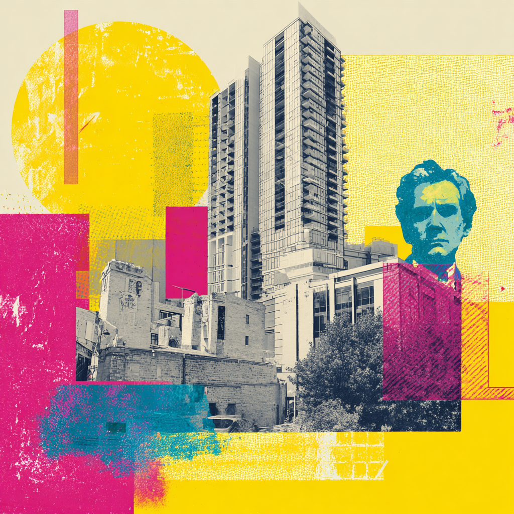 PopArt Modernes Stadtbild Mit Person Und Ruine | Pop Art | Stilrichtungen