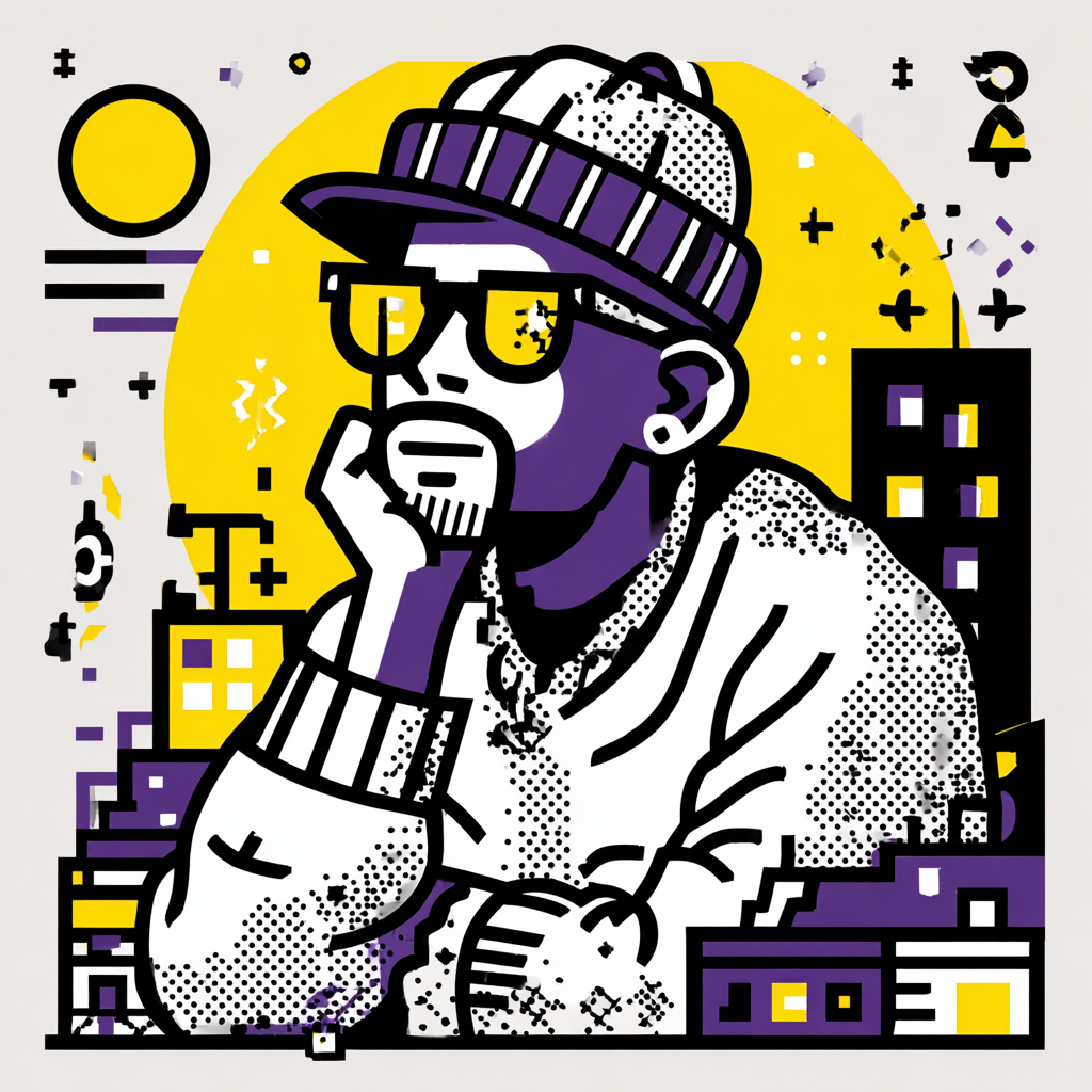 PopArt Nachdenklicher Mann In Beanie Und Sonnenbrille | Pop Art | Stilrichtungen