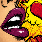 PopArt Nahaufnahme Frau Mund Popartstil Feurige Intensität | Pop Art | Stilrichtungen