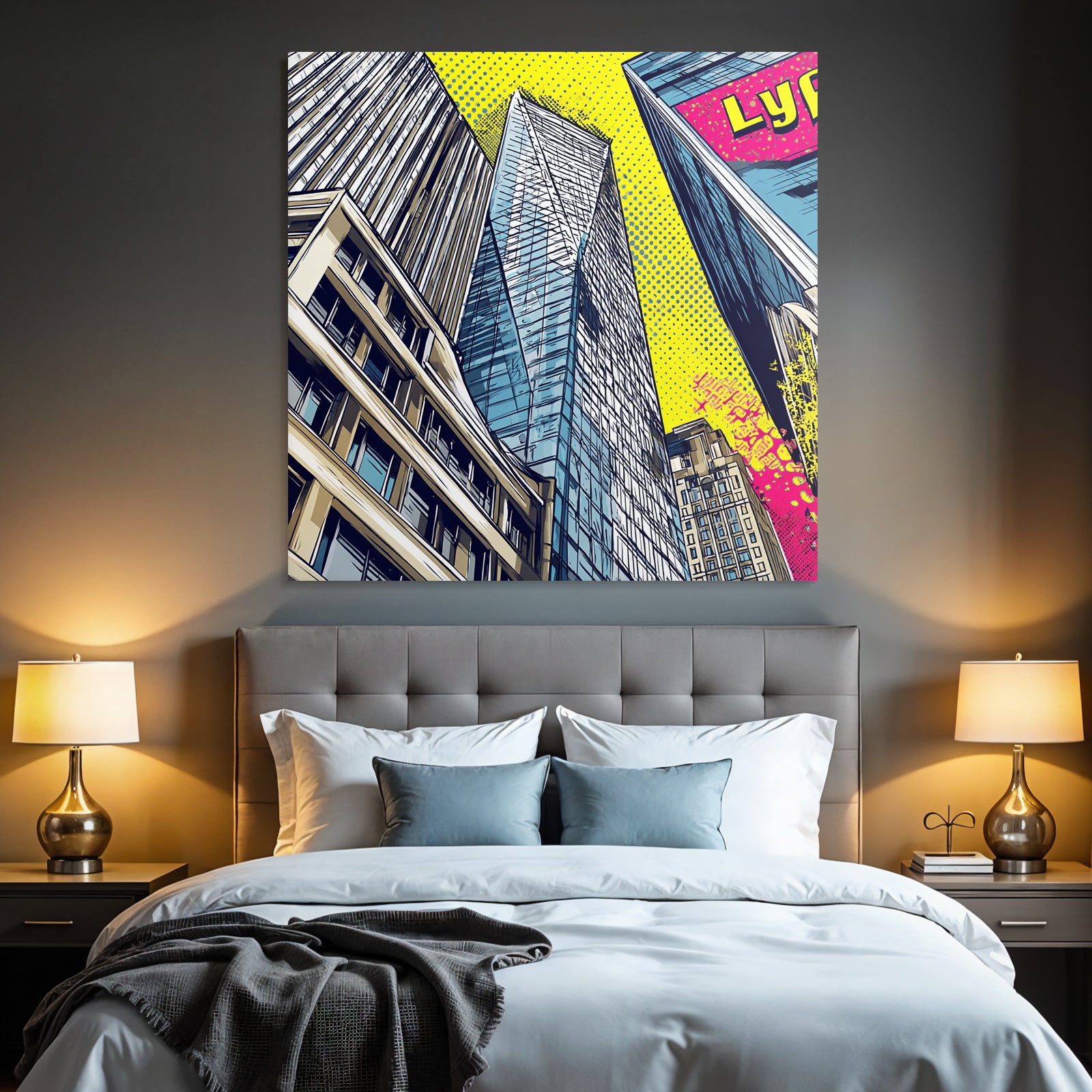 PopArt Popart Stadtlandschaft Moderne Hochhaeuser
