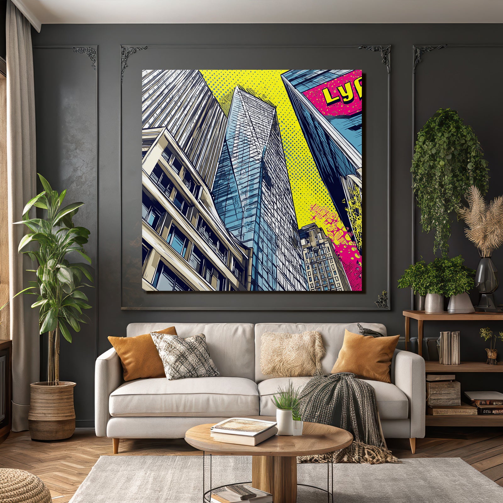 PopArt Popart Stadtlandschaft Moderne Hochhaeuser