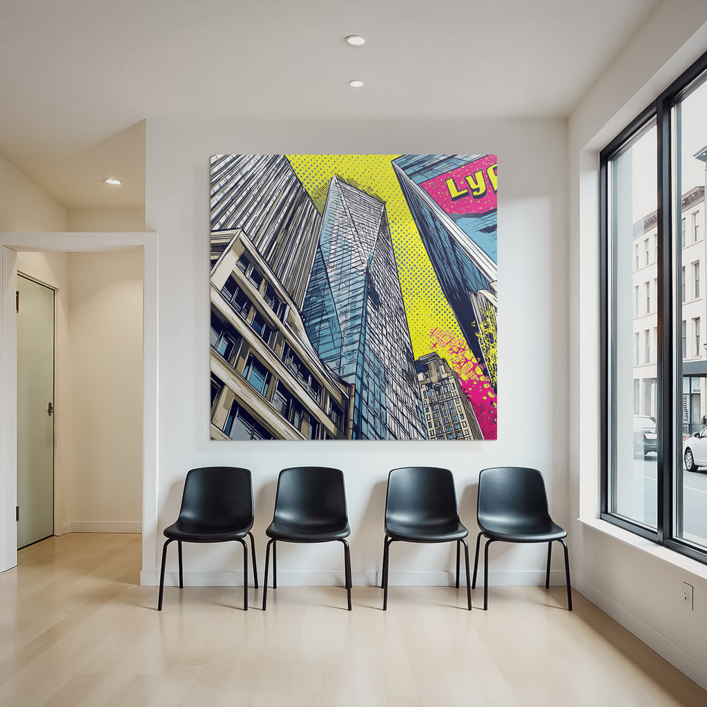 PopArt Popart Stadtlandschaft Moderne Hochhaeuser