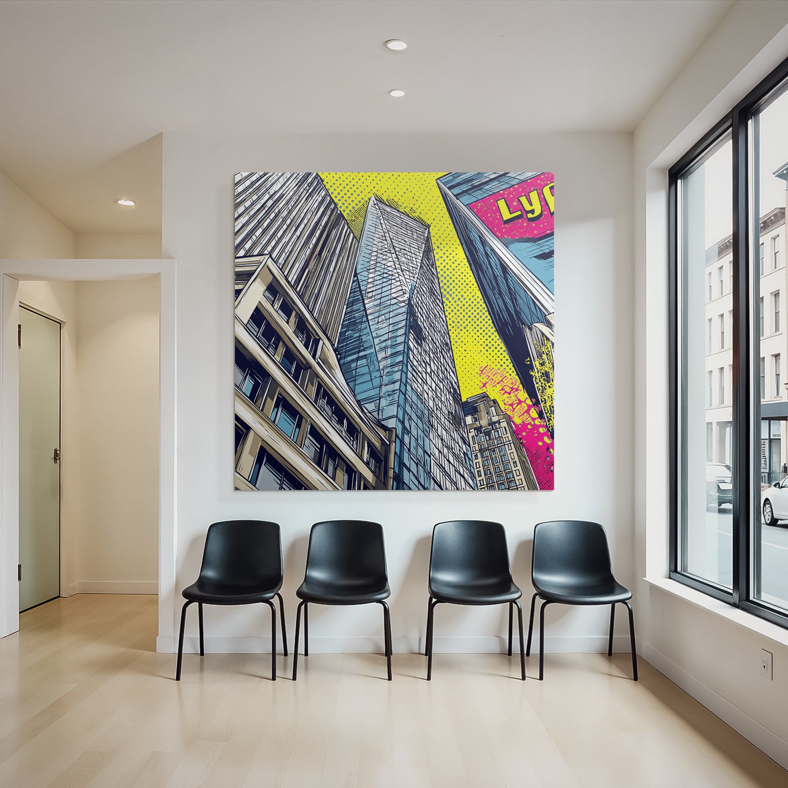 PopArt Popart Stadtlandschaft Moderne Hochhaeuser