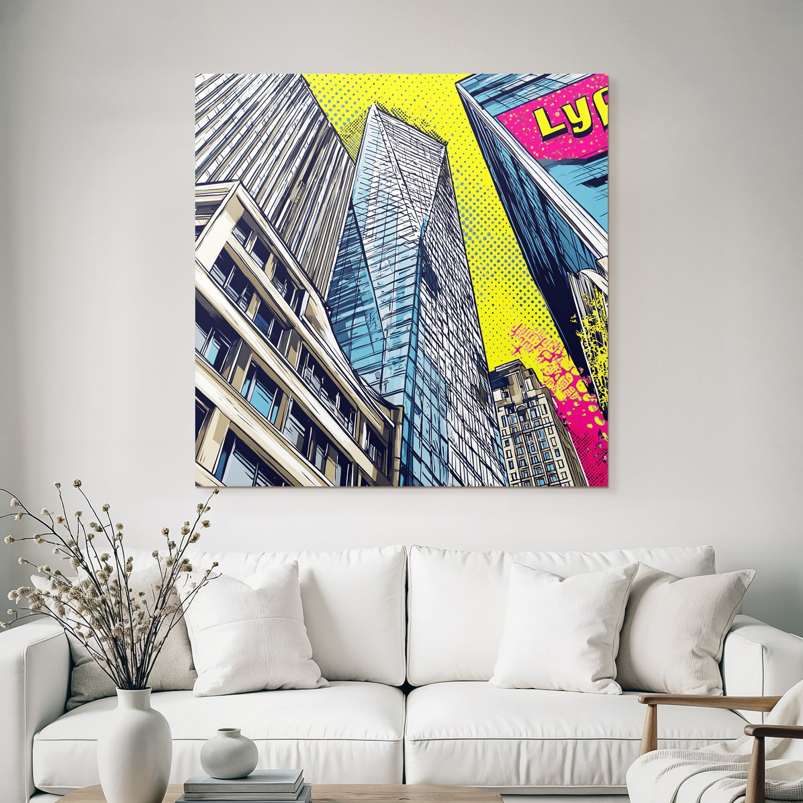 PopArt Popart Stadtlandschaft Moderne Hochhaeuser