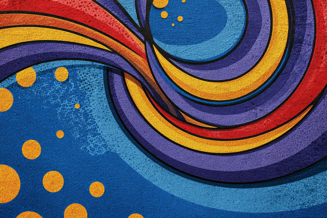 PopArt Abstrakte Kunst Vibrante Farben Wirbelmuster | Pop Art | Stilrichtungen