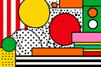 PopArt Abstraktes Design Mit Farbenfrohen Geometrischen Formen | Pop Art | Stilrichtungen