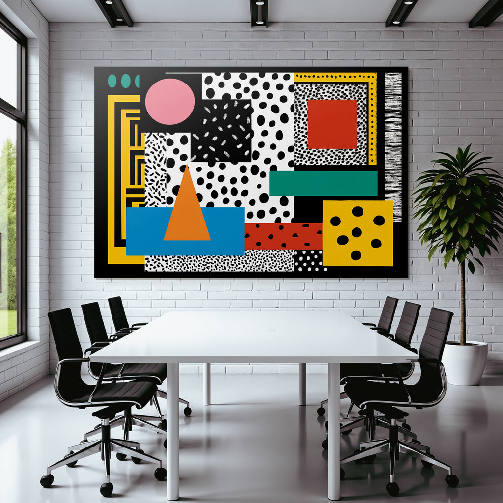 PopArt Abstraktes Design Mit Geometrischen Formen Und Mustern